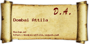 Dombai Attila névjegykártya